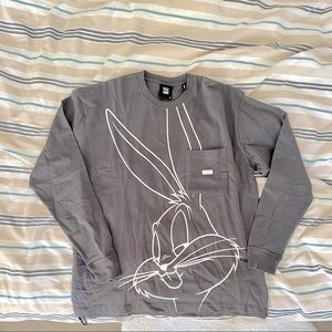 New Kith x Looney Tunes Bugs Bunny Long Sleeve Pocket Quinn Tee szM